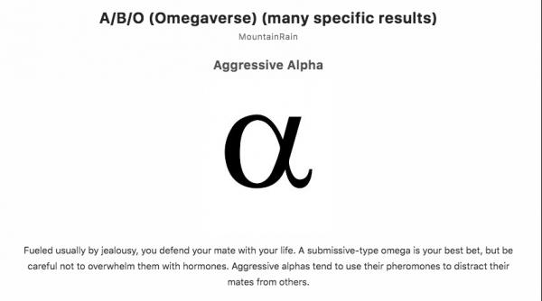 Are you an alpha beta or omega Mangago