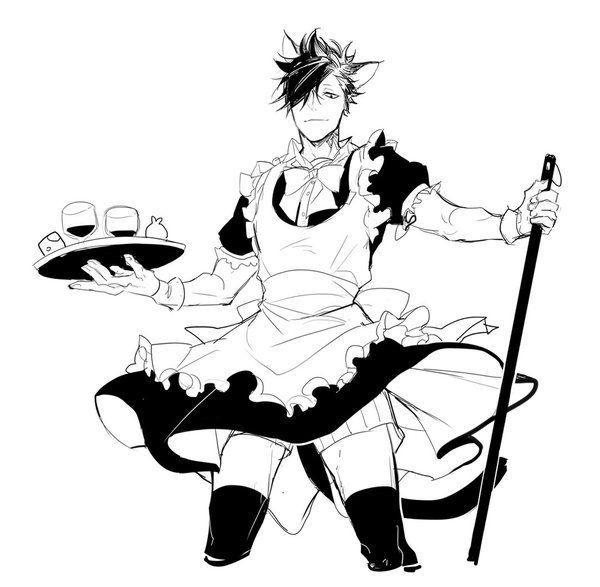 Cat boy in maid outfit  My Anime Drawings  Quotev
